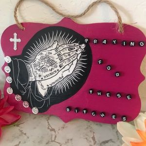 Praying hands wall art